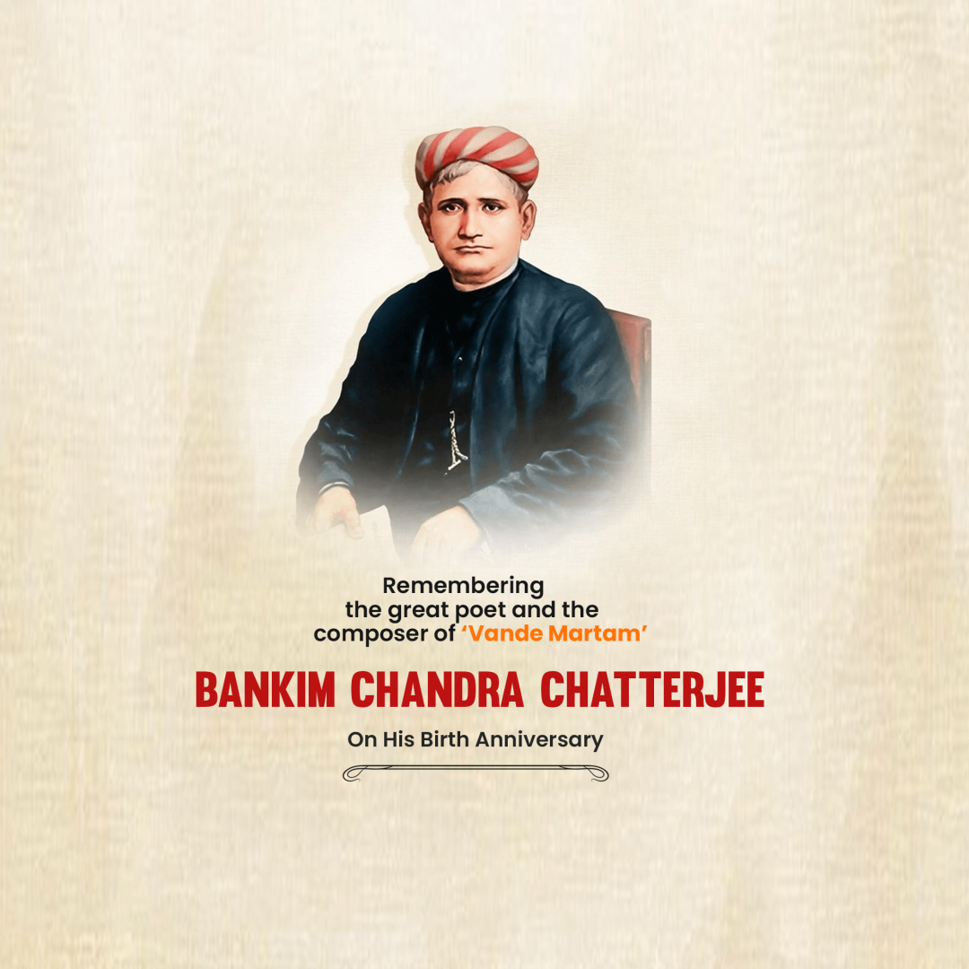 Bankim Chandra Chatterjee Birth Anniversary poster