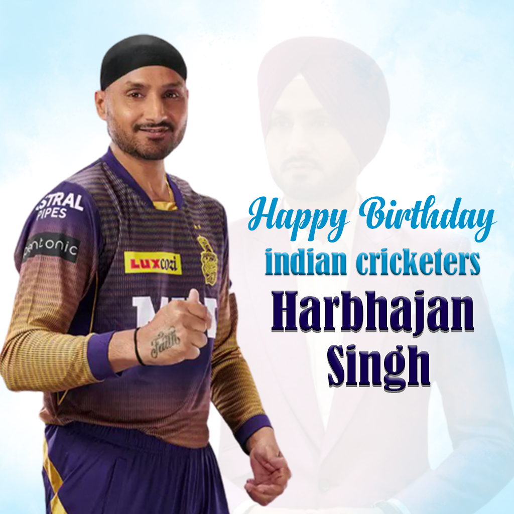 Harbhajan Singh Birthday poster