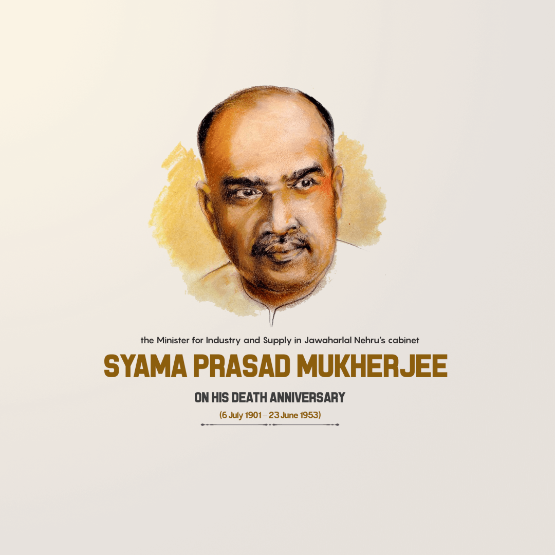Syama Prasad Mukherjee Death Anniversary poster
