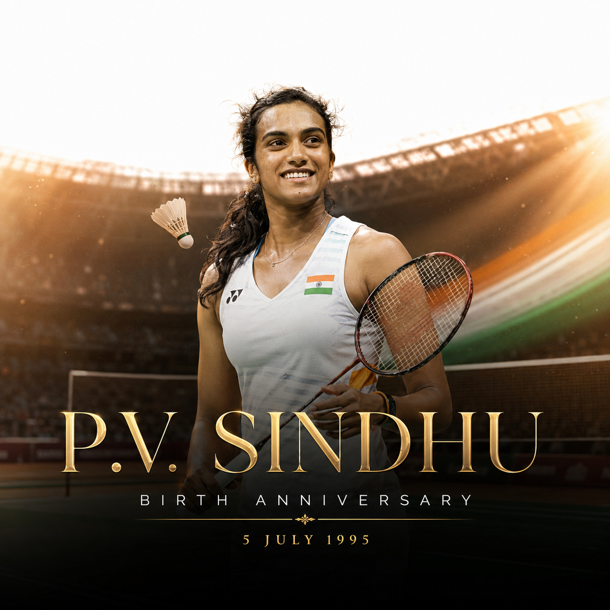 P.V. Sindhu Birth Anniversary poster