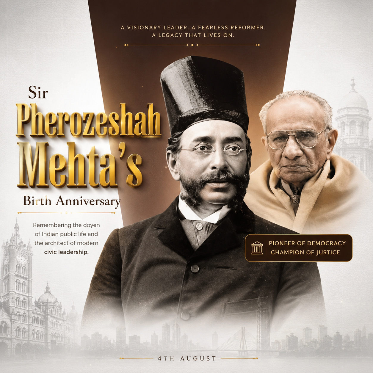 Sir Pherozeshah Mehta's birth anniversary