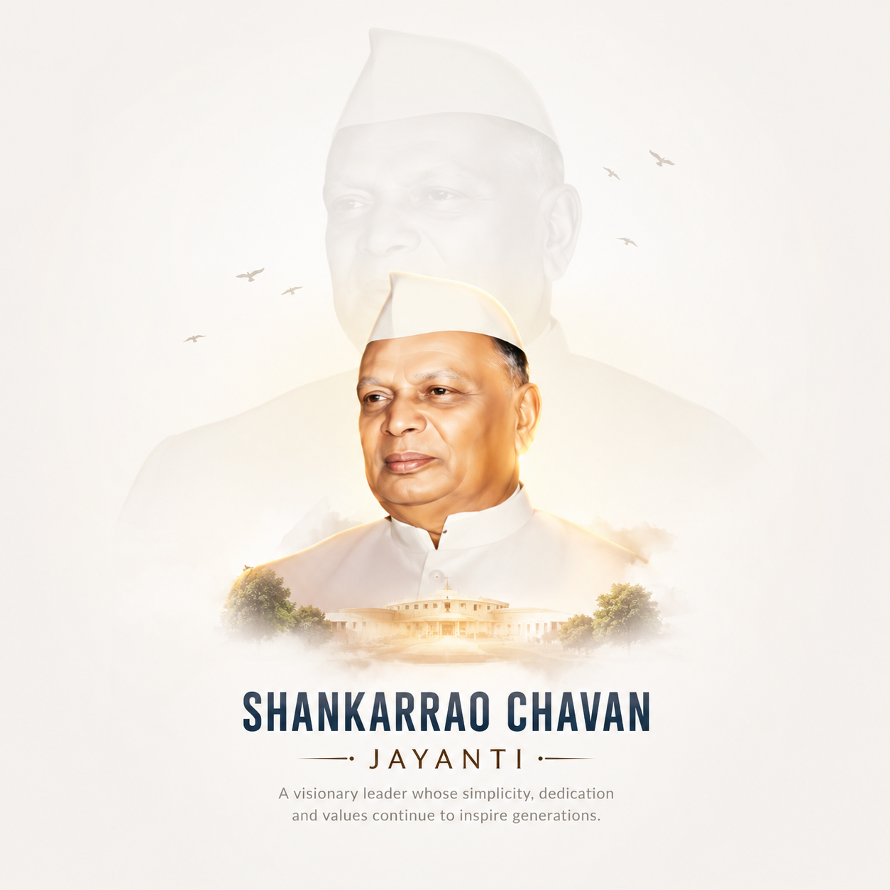 Shankarrao Chavan Jayanti poster