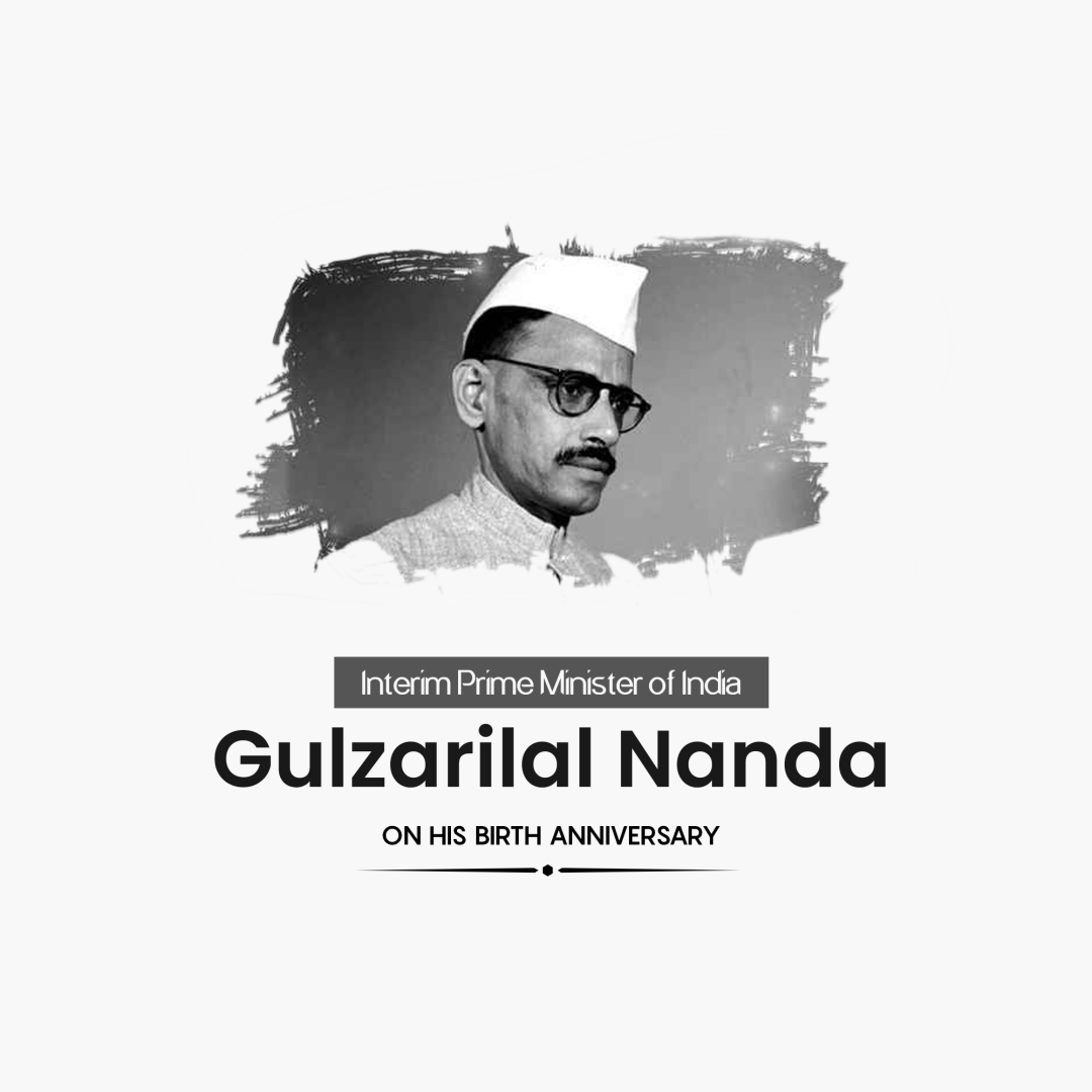 Gulzari Lal Nanda Jayanti poster