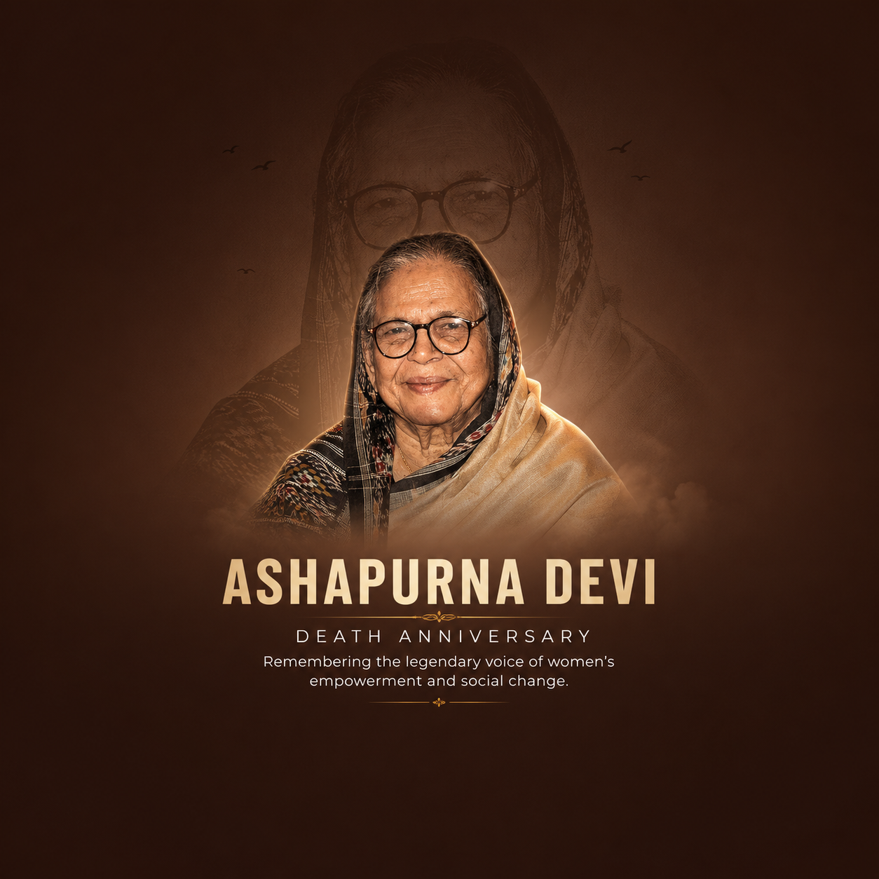 Ashapurna Devi Death Anniversary poster