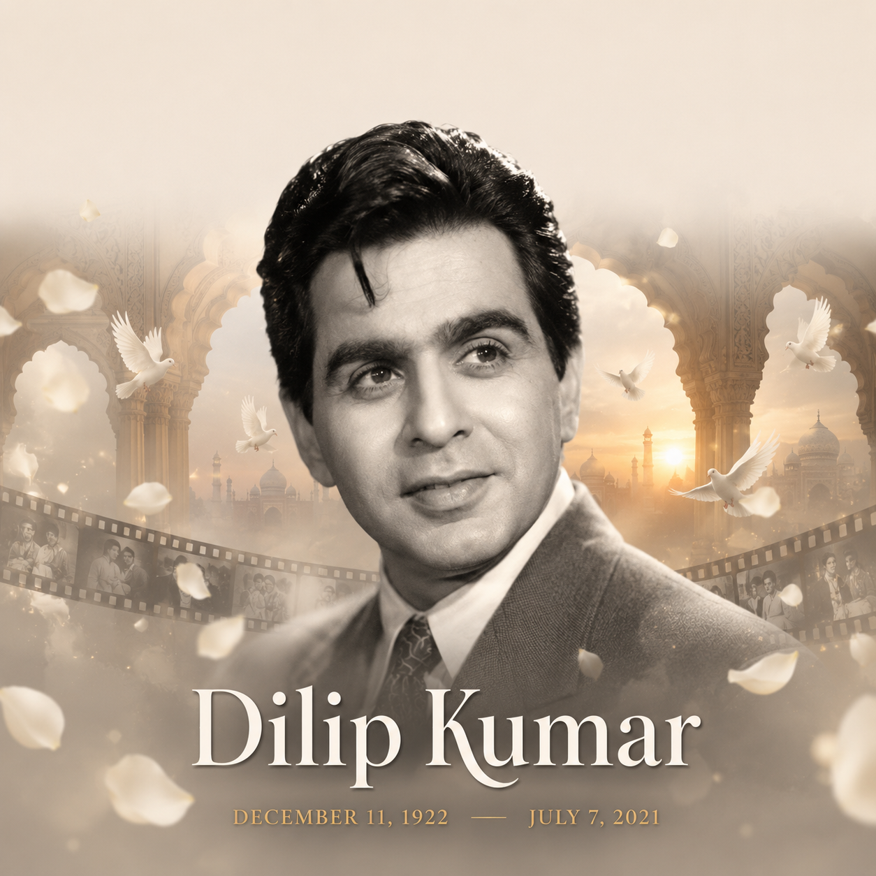 Dilipkumar Death Anniversary poster