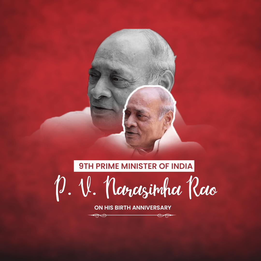P. V. Narasimha Rao Birth Anniversary poster