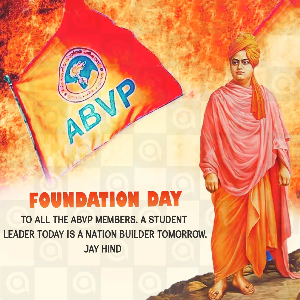 Akhil Bharatiya Vidyarthi Sthapna Diwas Poster Template - Free Download