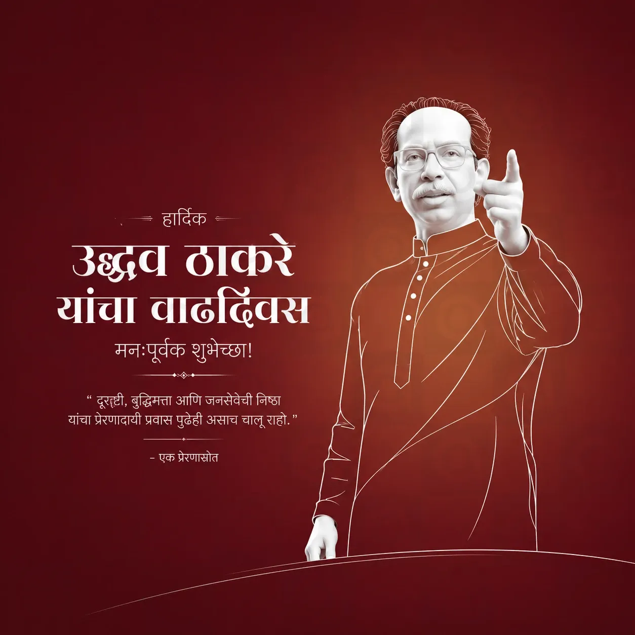 Uddhav Thackeray's Birthday Poster Template