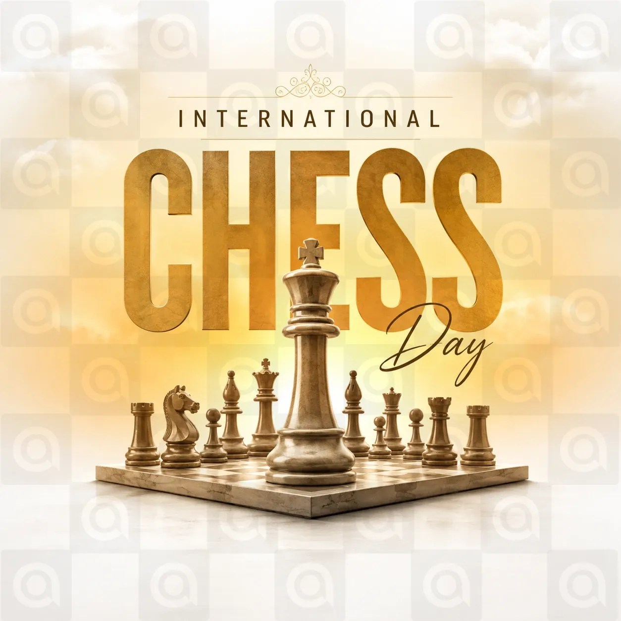 International Chess Day Poster Template