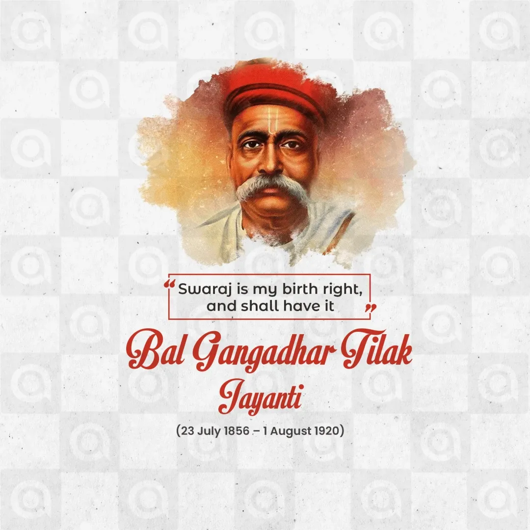 Lokmanya Bal Gangadhar Tilak Jayanti Poster Template