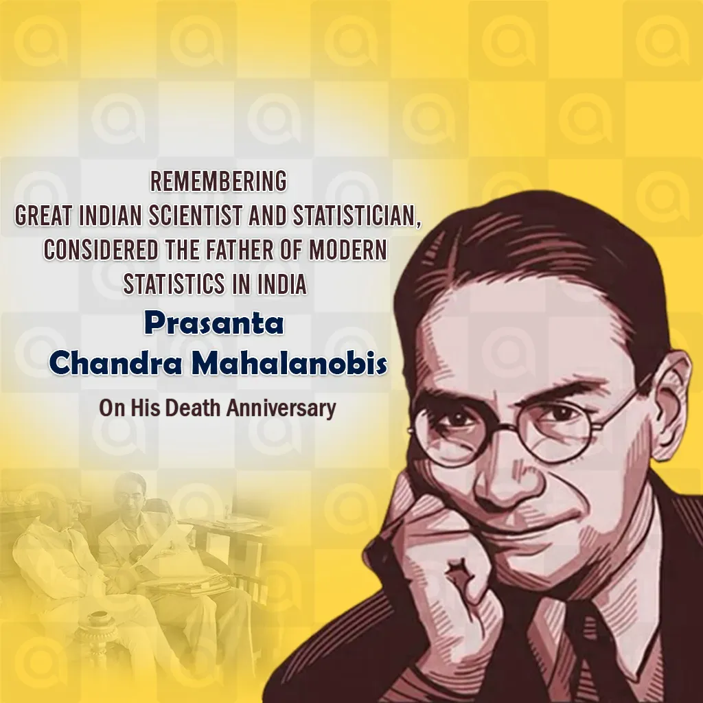Prasanta Chandra (Father of Indian Statistics) Death Anniversary Poster Template - Free Download