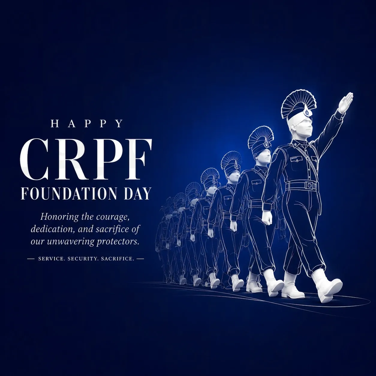 CRPF Foundation Day Poster Template