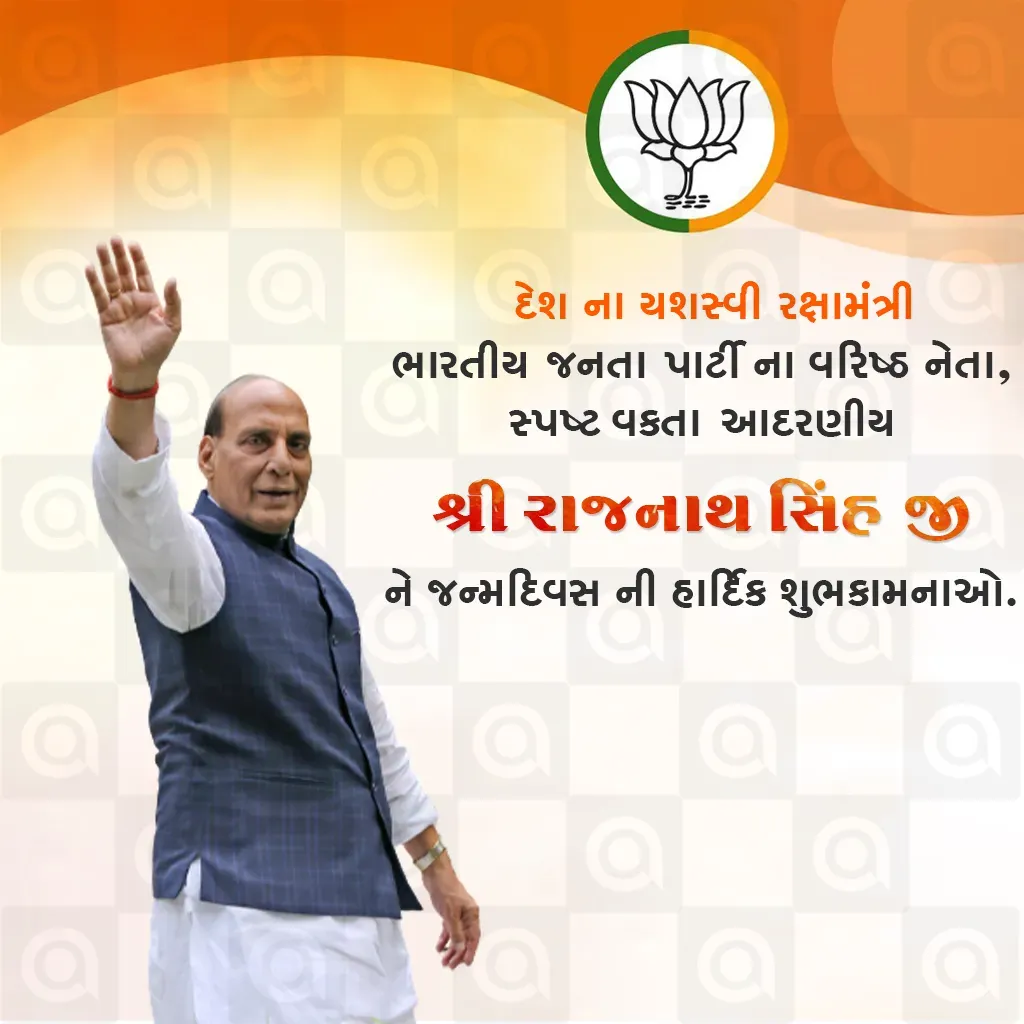 Rajnath Singh Jayanti Poster Template