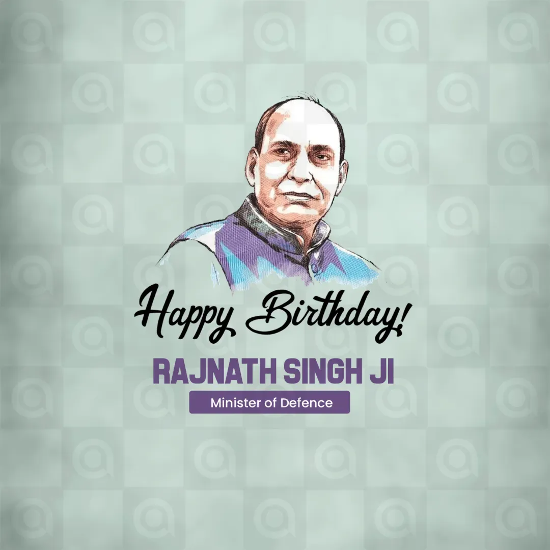 Rajnath Singh Jayanti Poster Template
