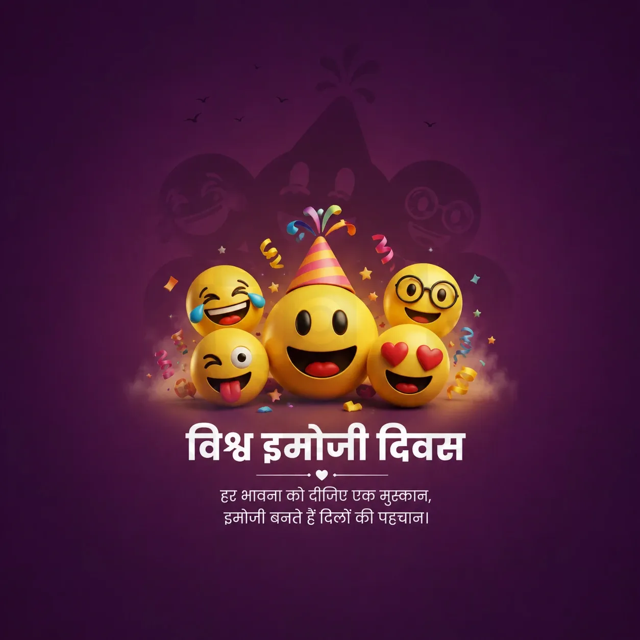 World Emoji Day Poster Template
