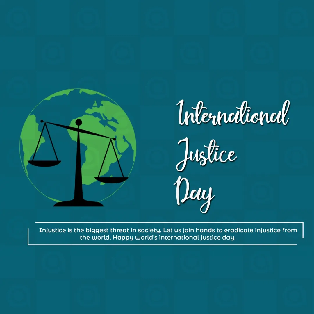 World Justice Day Poster Template