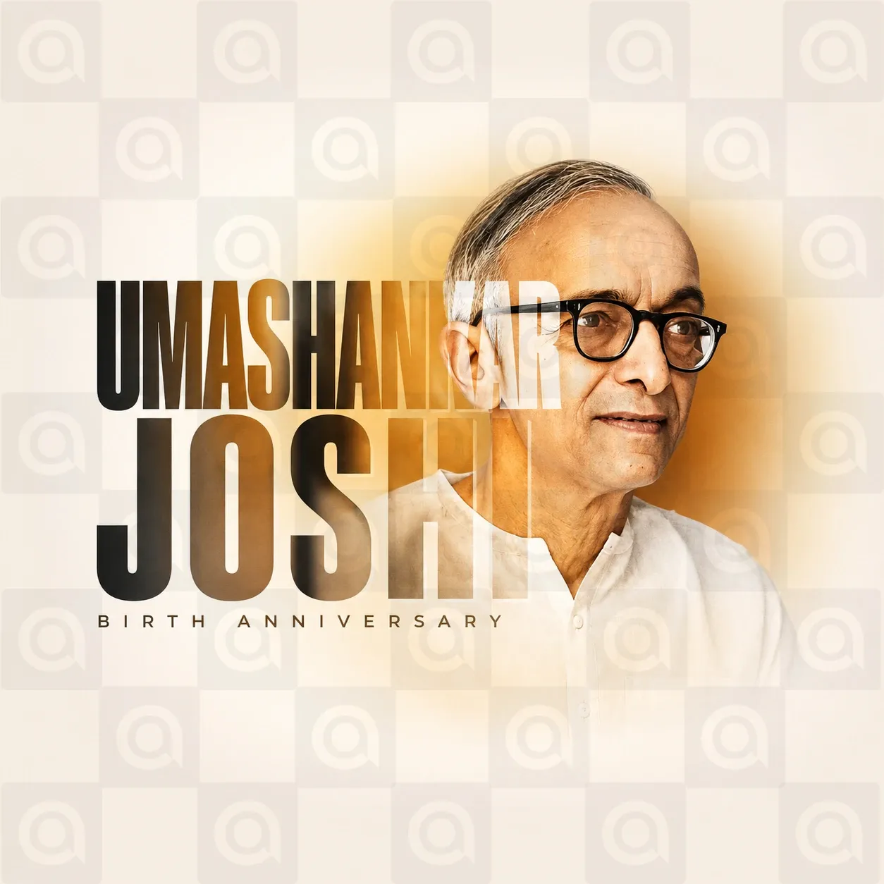 Umashankar Joshi Birth Anniversary Poster Template