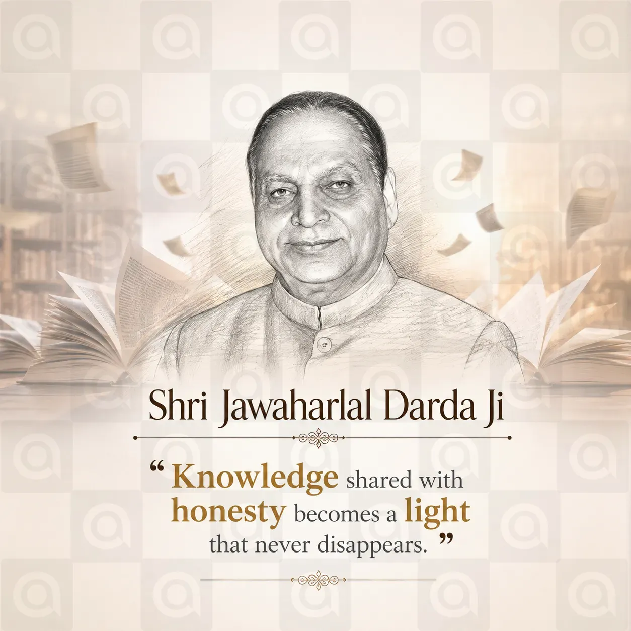 Shri Jawaharlal Darda Ji Poster Template