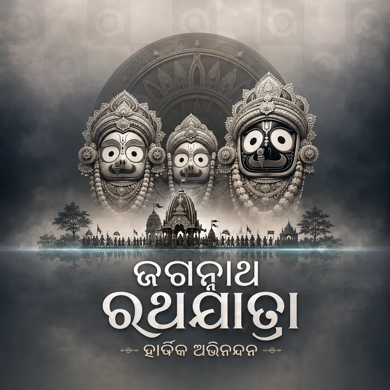 Jagannath Rath Yatra (અષાઢી બીજ) Poster Template