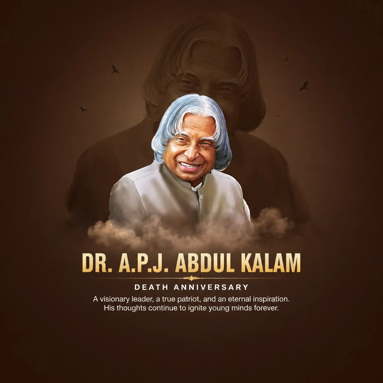 Dr. A.P.J. Abdul Kalam's death anniversary Poster Template