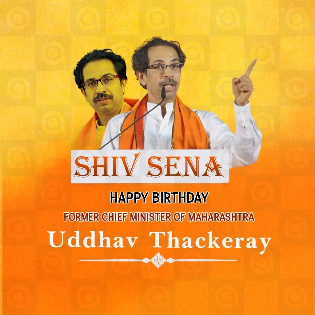Uddhav Thackeray's Birthday Poster Template