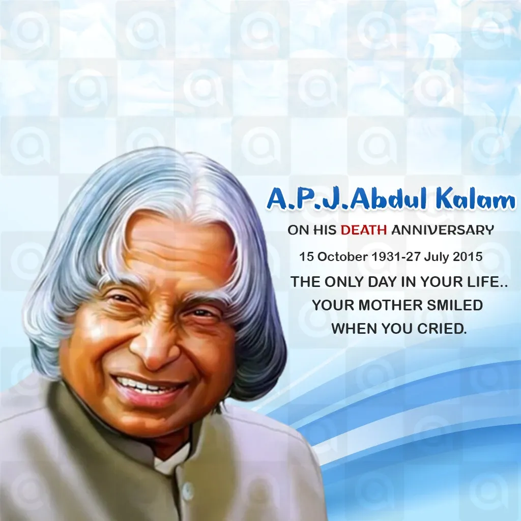 Dr. A.P.J. Abdul Kalam's death anniversary Poster Template