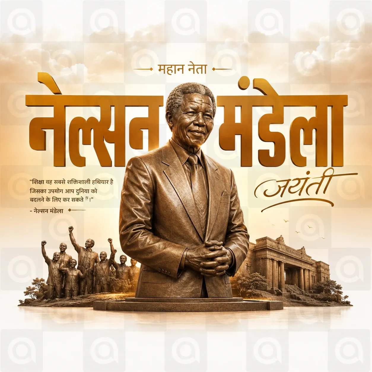 Nelson Mandela Jayanti Poster Template