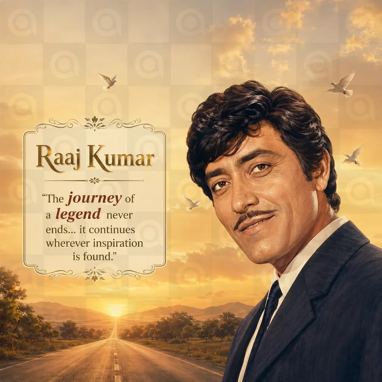 Raaj Kumar Death Anniversary Poster Template
