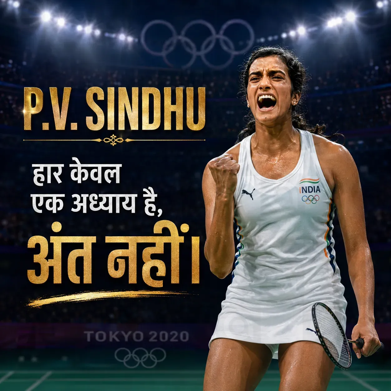 P.V. Sindhu Birth Anniversary Poster Template