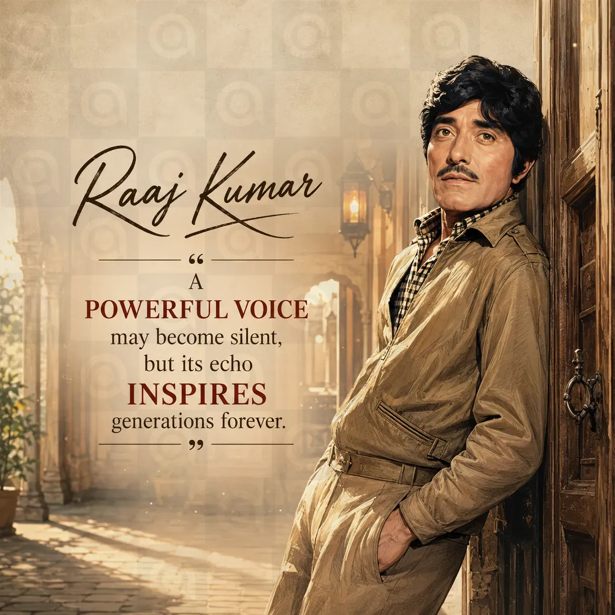 Raaj Kumar Death Anniversary Poster Template