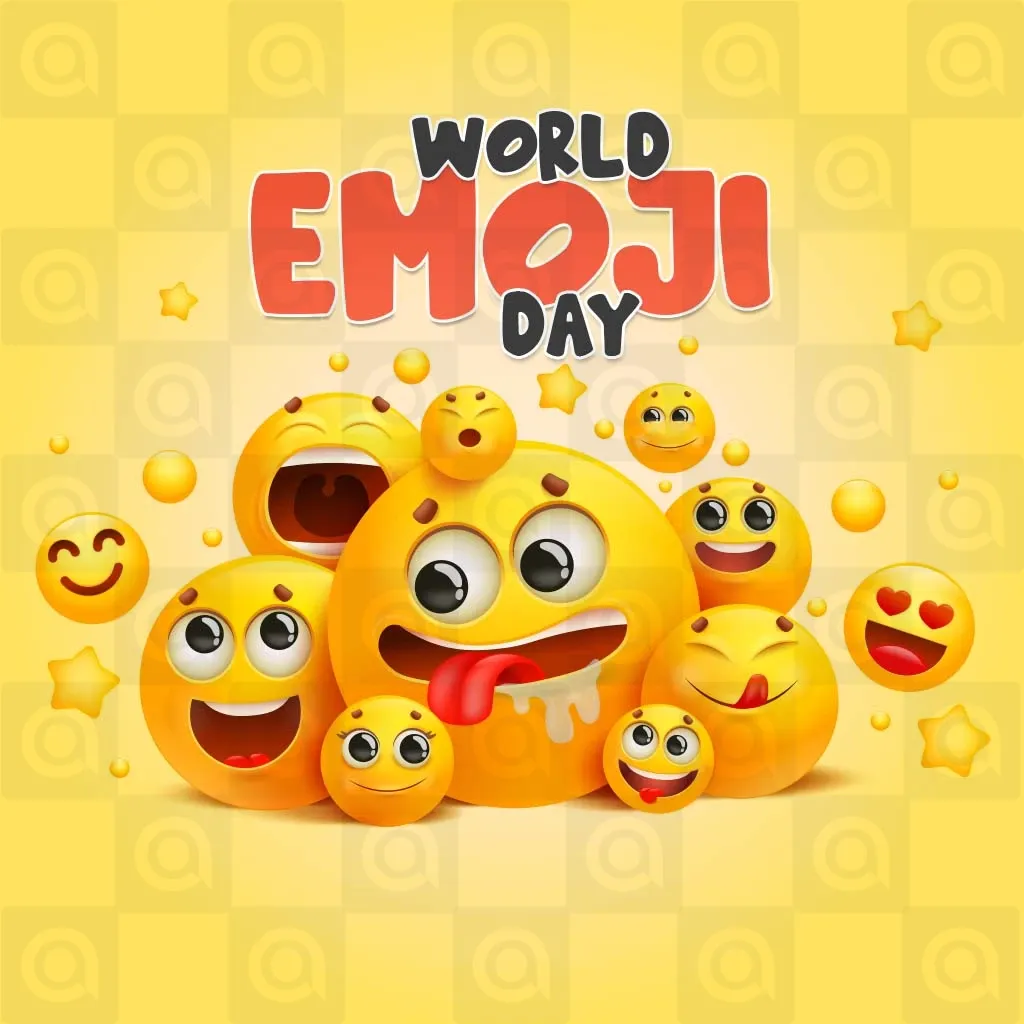 World Emoji Day Poster Template