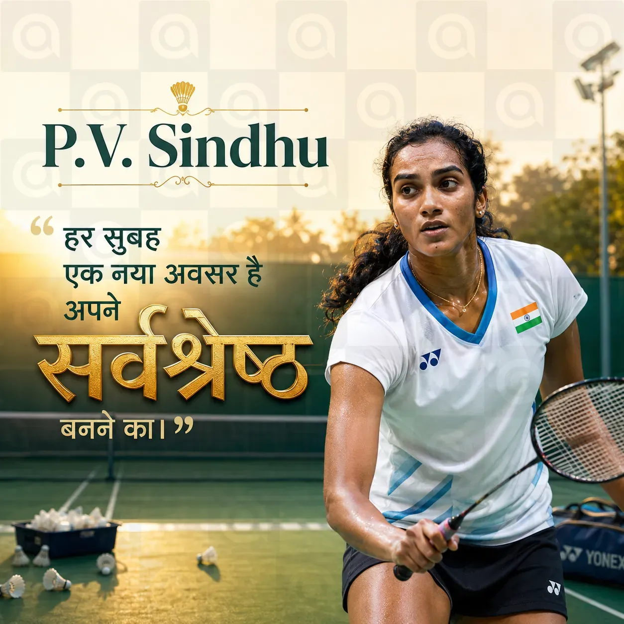 P.V. Sindhu Birth Anniversary Poster Template