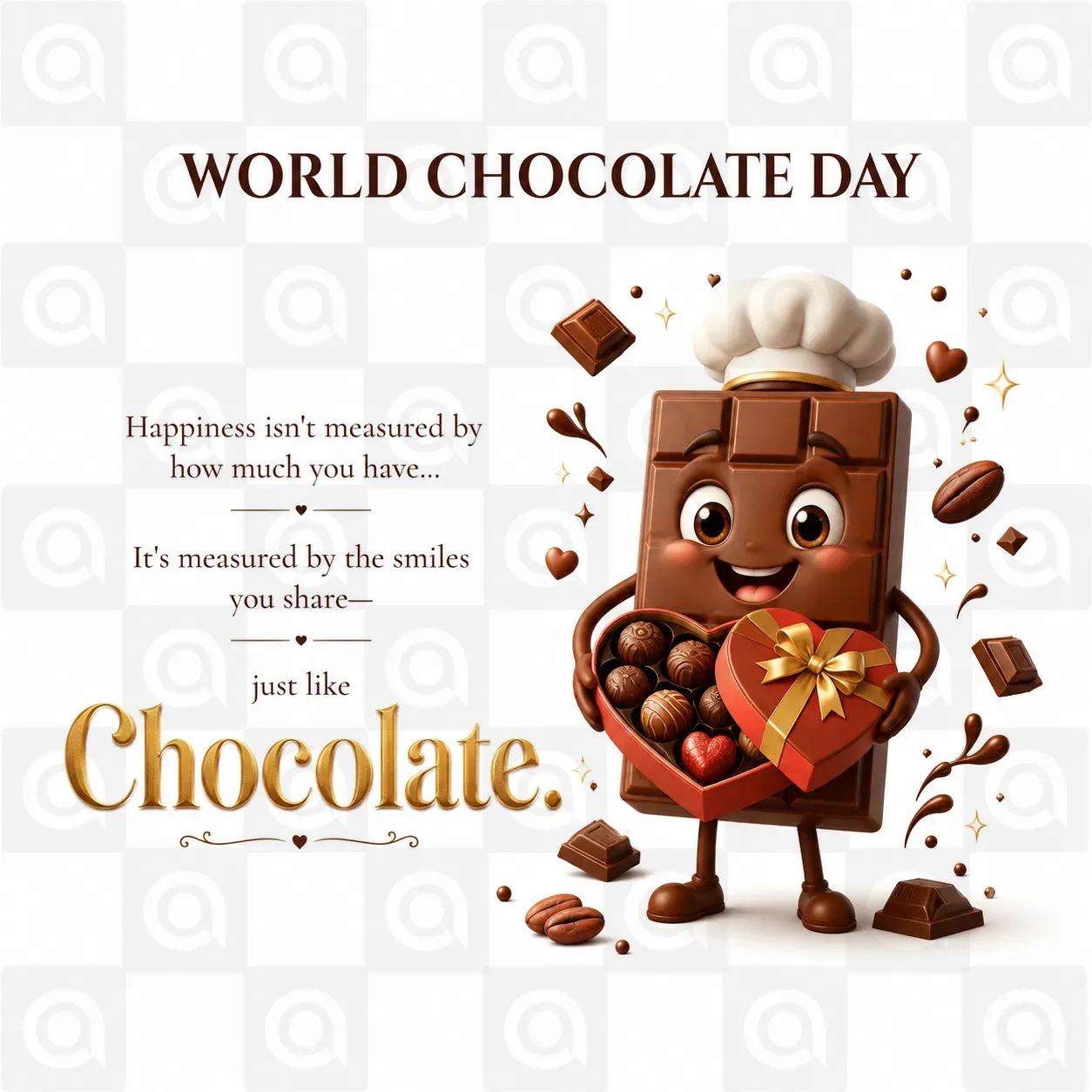 World Chocolate Day Poster Template