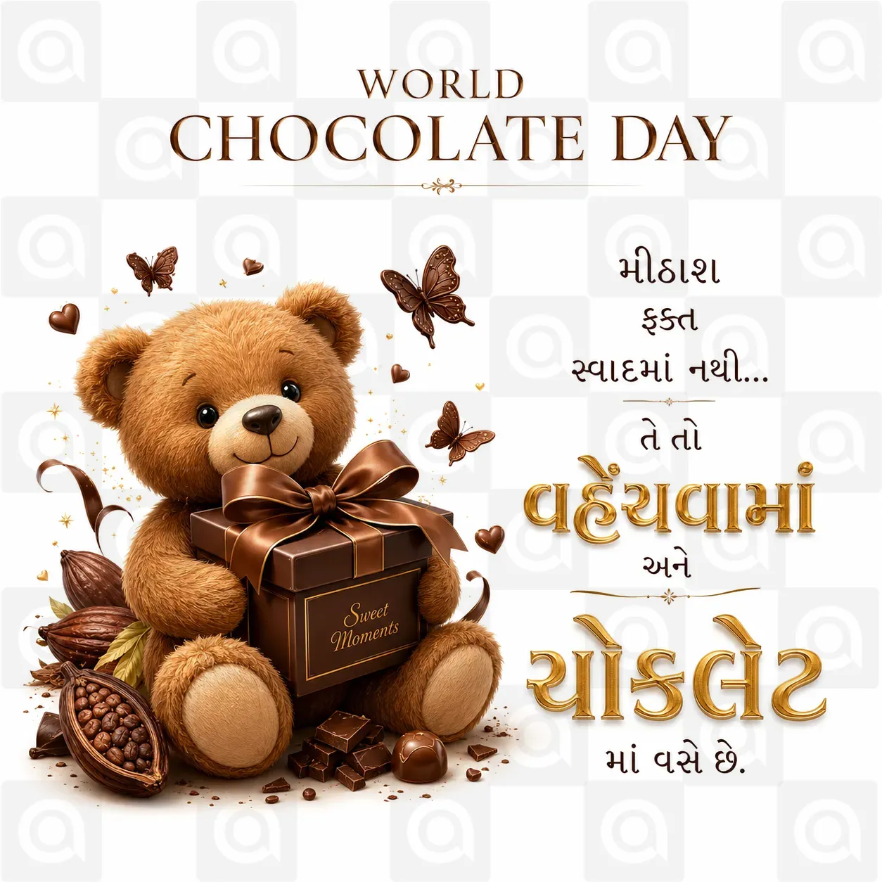 World Chocolate Day Poster Template