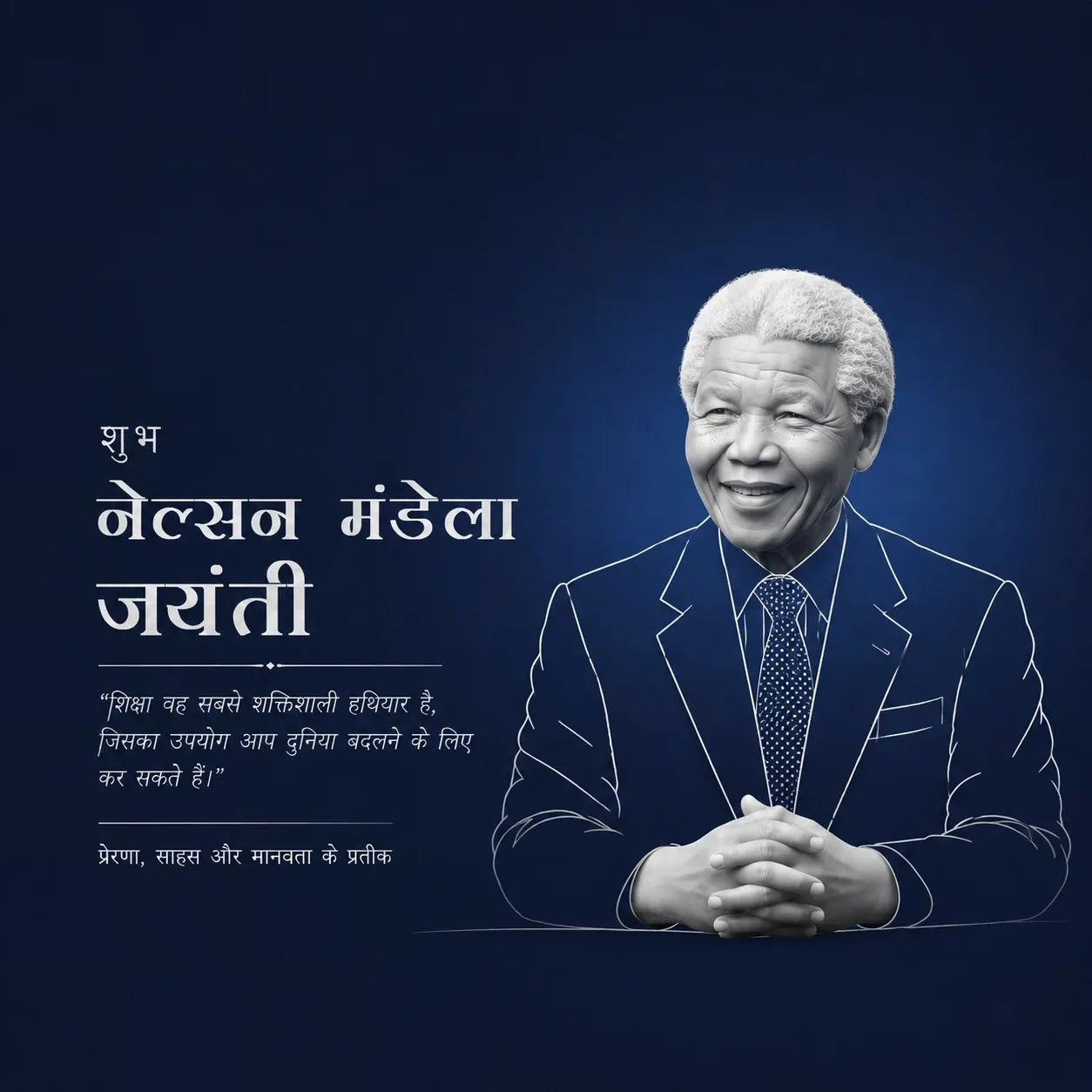 Nelson Mandela Jayanti Poster Template