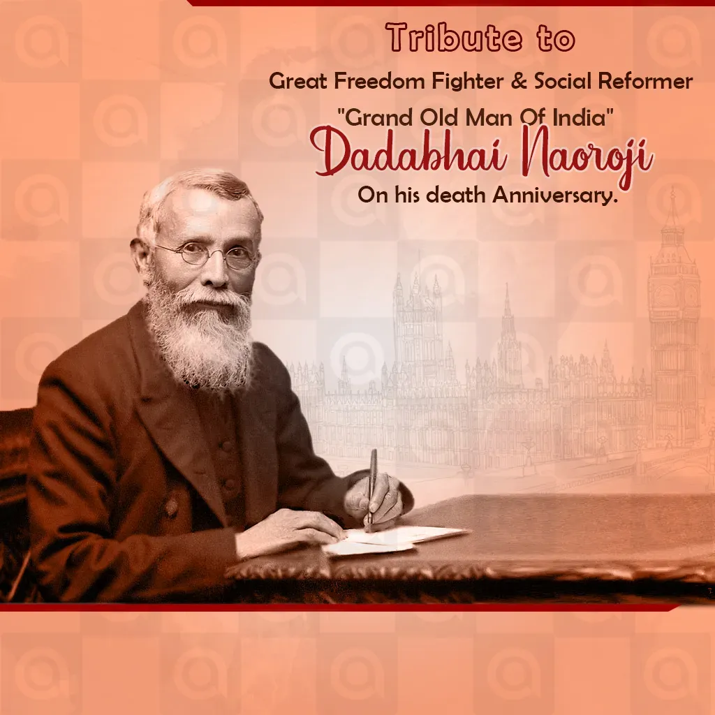 Dadabhai Naoroji's Death Anniversary Poster Template