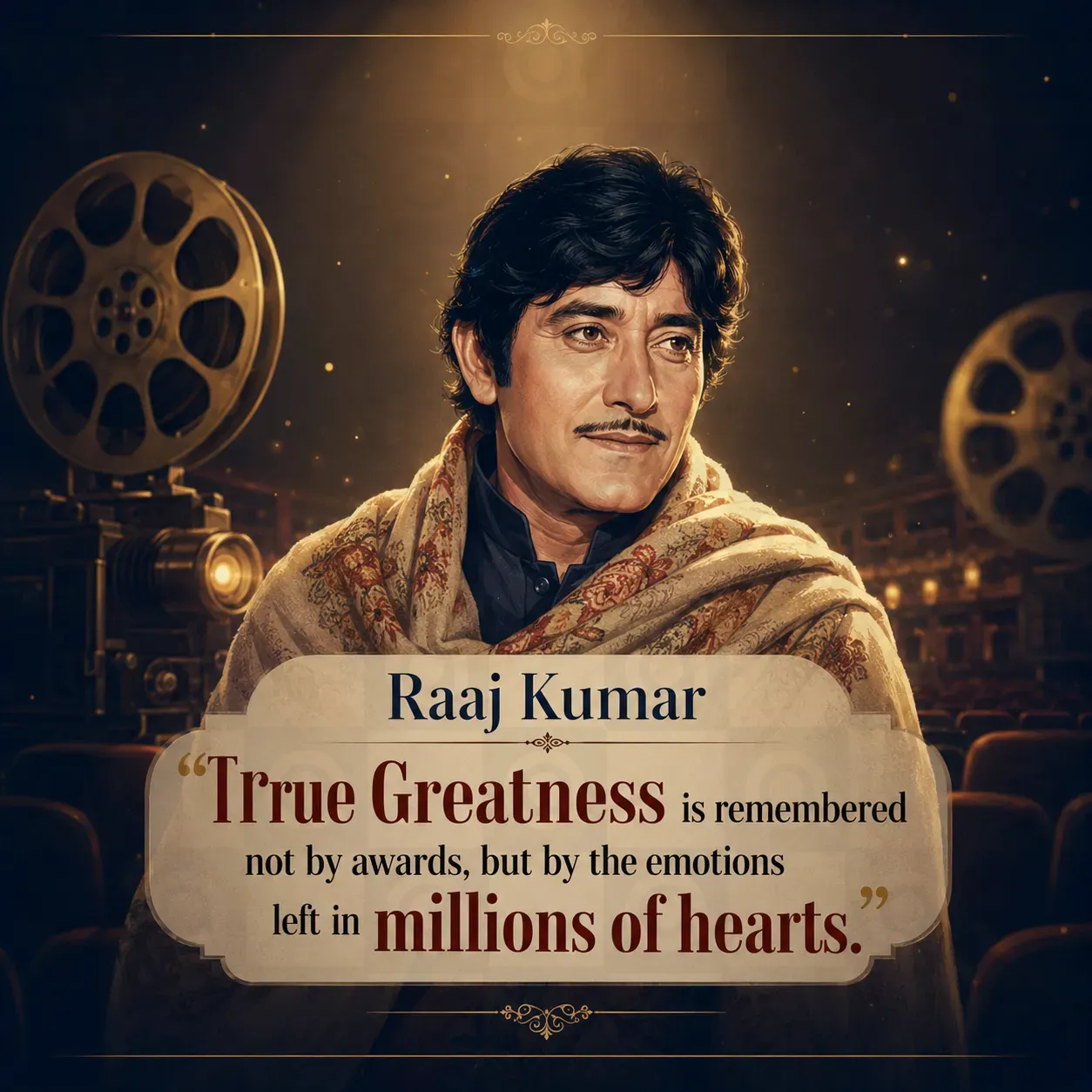 Raaj Kumar Death Anniversary Poster Template