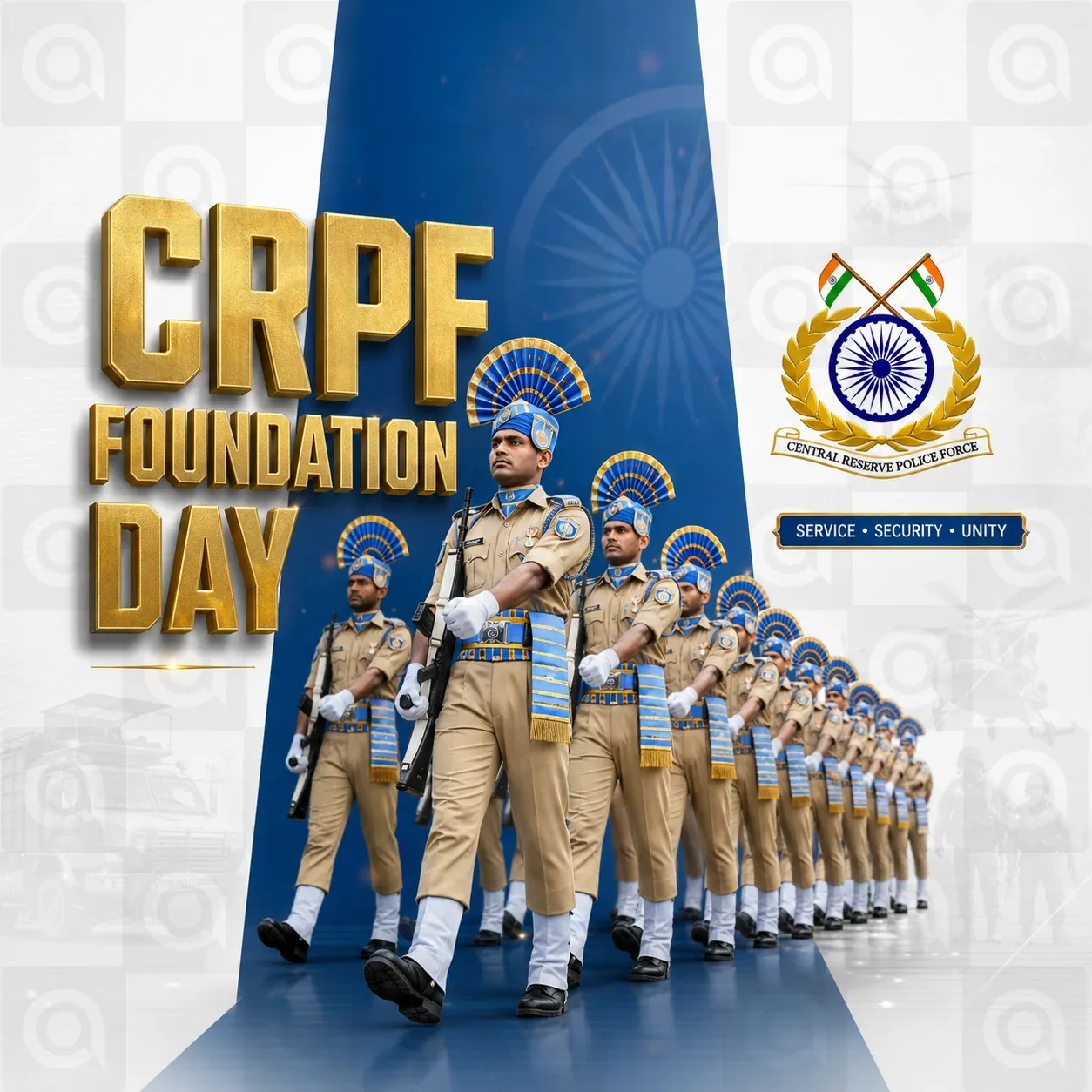 CRPF Foundation Day Poster Template - Design 4