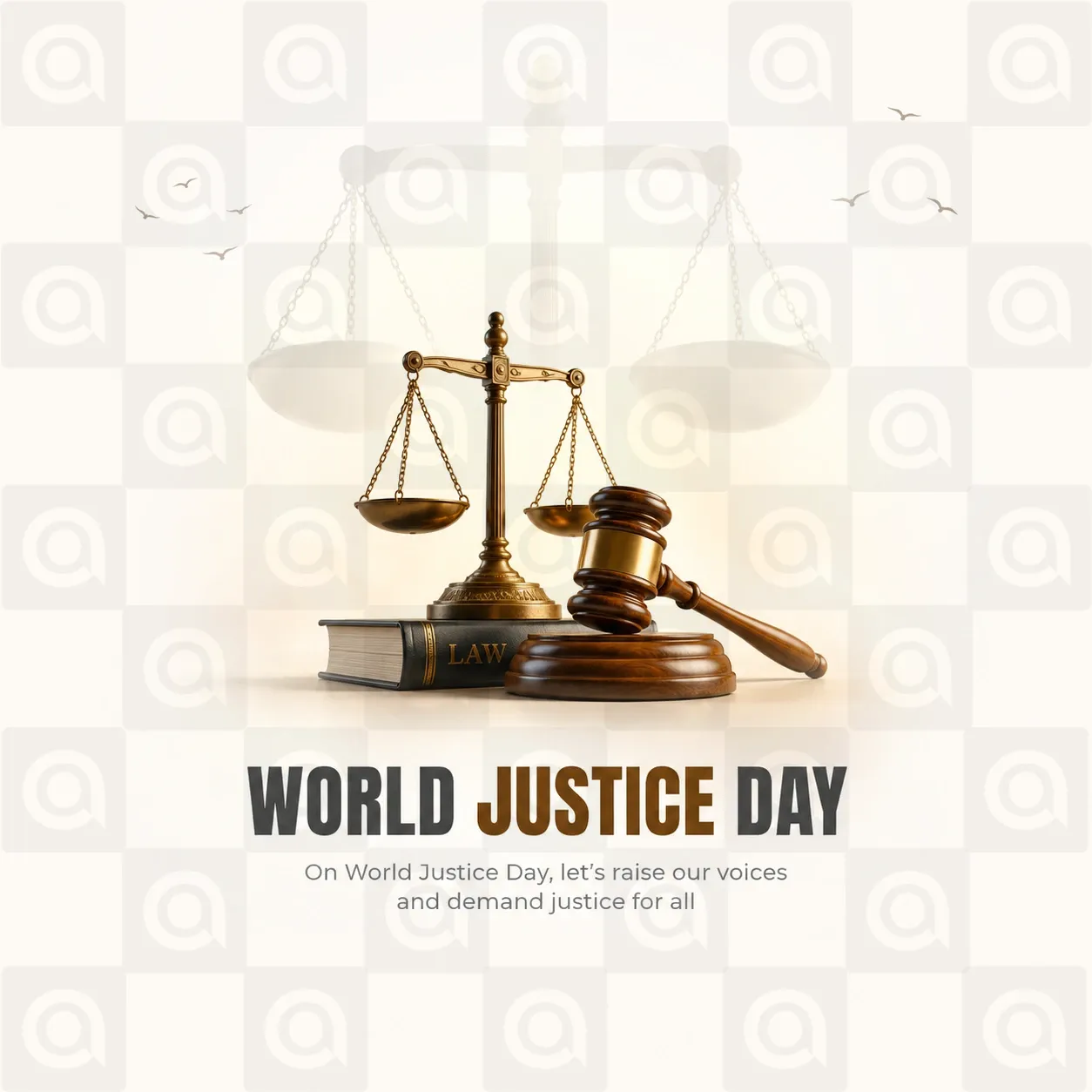 World Justice Day Poster Template