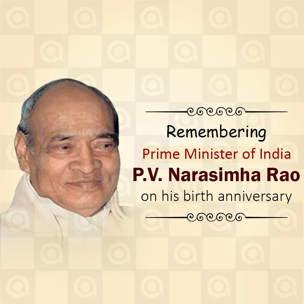 P. V. Narasimha Rao Birth Anniversary Poster Template