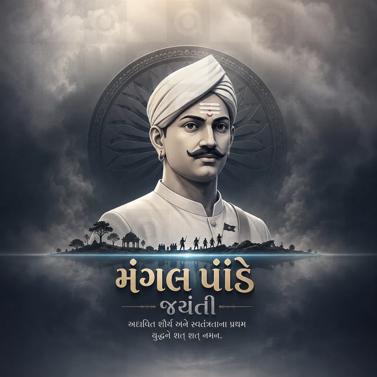 Mangal Pandey Jayanti Poster Template