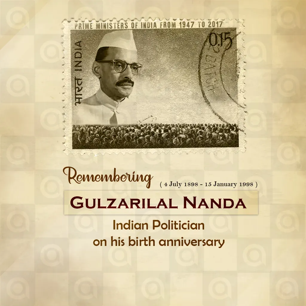 Gulzari Lal Nanda Jayanti Poster Template