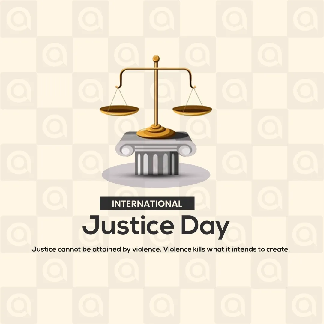 World Justice Day Poster Template