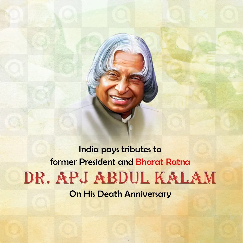 Dr. A.P.J. Abdul Kalam's death anniversary Poster Template
