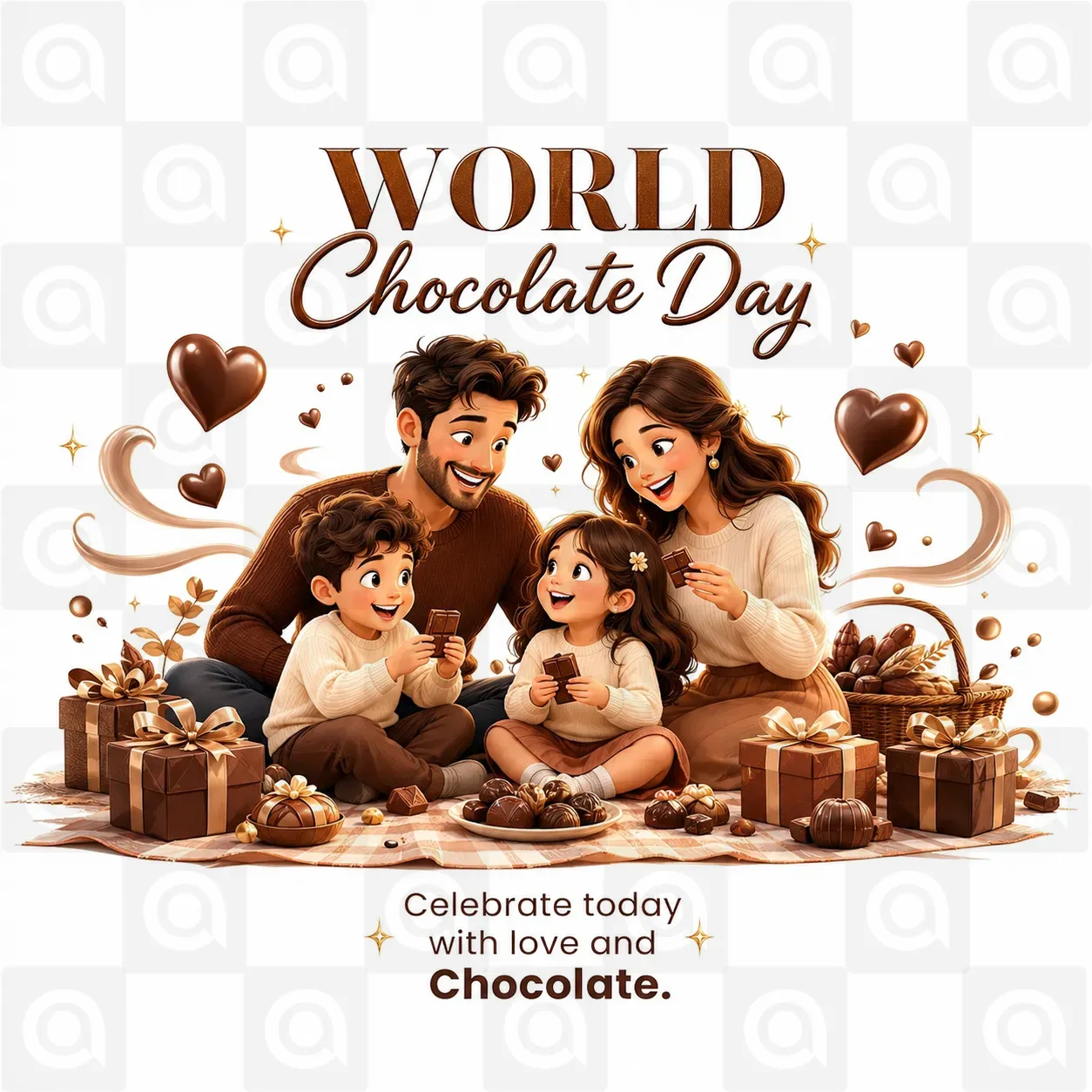 World Chocolate Day Poster Template