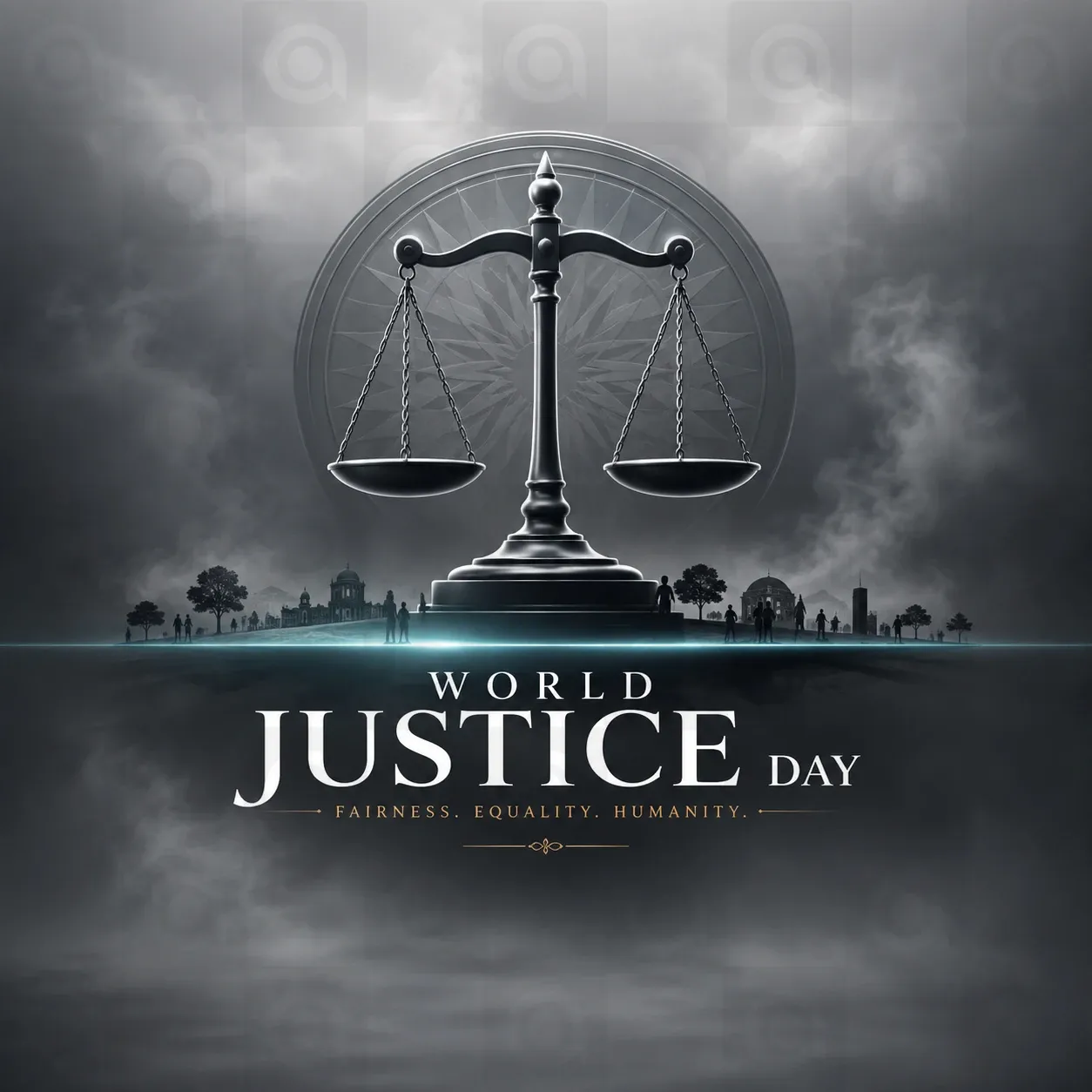 World Justice Day Poster Template