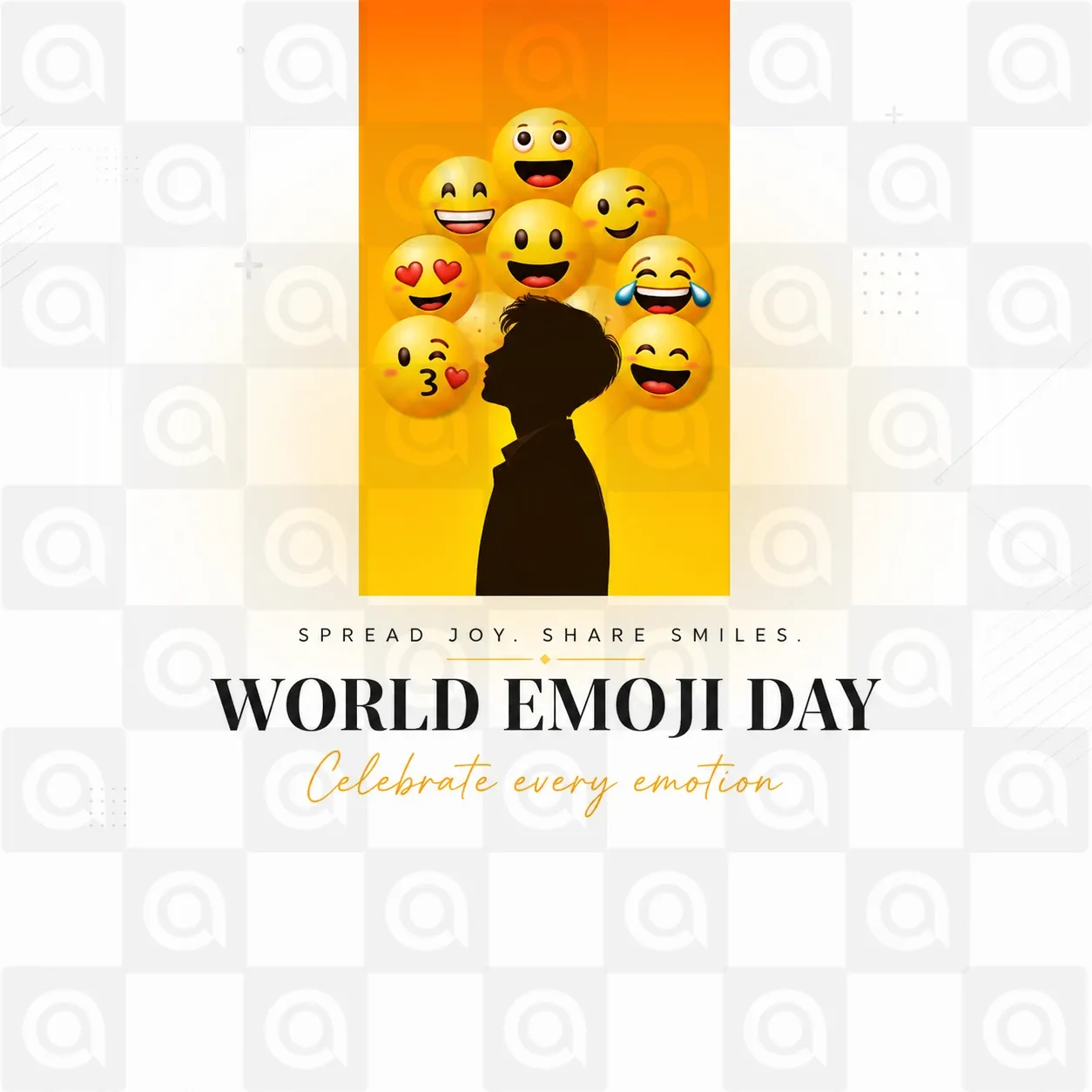 World Emoji Day Poster Template
