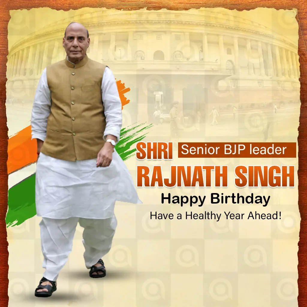 Rajnath Singh Jayanti Poster Template