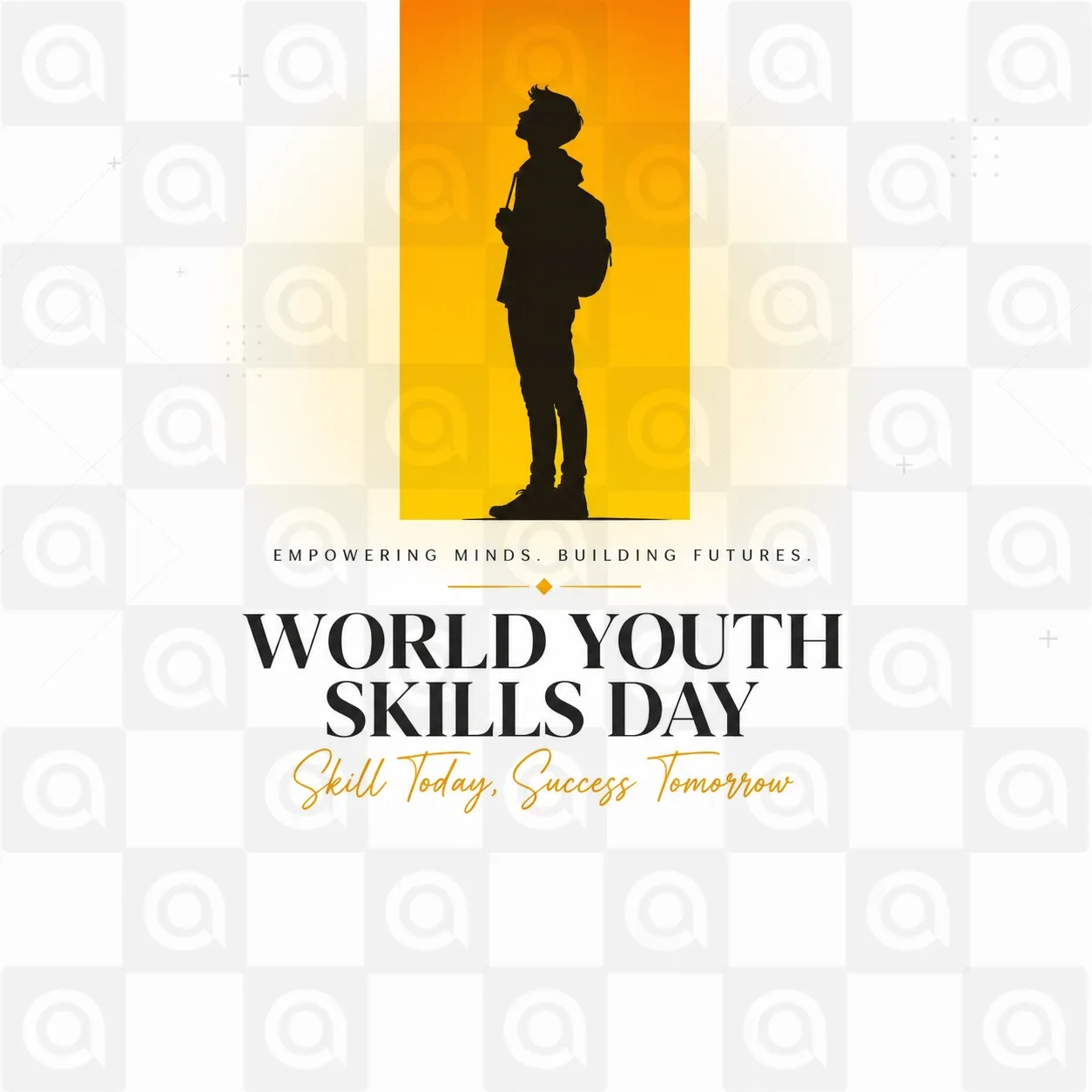 World Youth skill day Poster Template