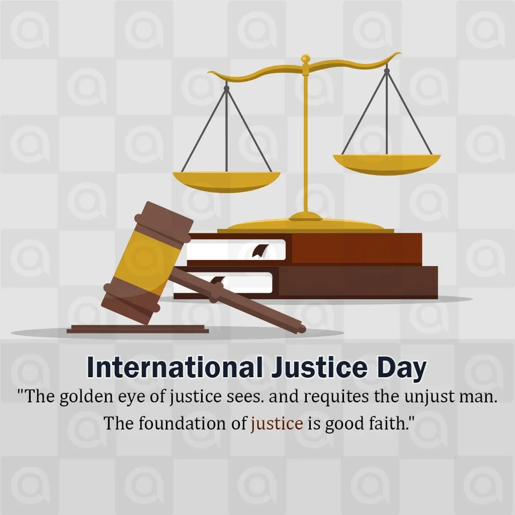 World Justice Day Poster Template